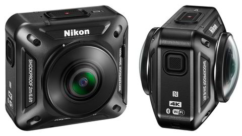 Nikon kaster seg inn på markedet for actionkamera med KeyMission 360 som kan filme helt rundt brukere. Filmene kan brukes i VR-opplevelser. Foto: Nikon