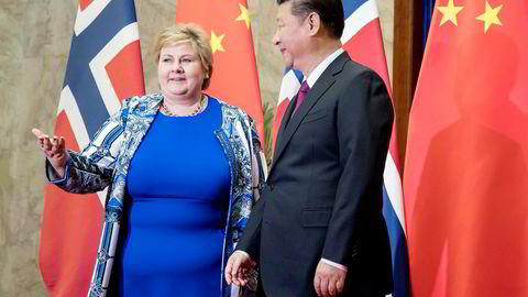 Erna Solberg og Xi Jinping synger fra samme noteark, skriver Erik Solheim.