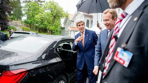 Utenriksminister Børge Brende (til høyre) var denne uken vertskap for USAs utenriksminister John Kerry. Foto: Mikaela Berg
