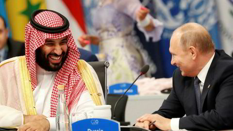 Saudi Arabias kronprins Mohammed bin Salman og Russlands president Vladimir Putin på G20-toppmøtet i Buenos Aires sist helg. USAs president Donald Trump måtte finne seg i å spille en mer tilbaketrukken rolle.