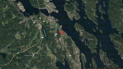 Området rundt Kong Sverres vei 17B, Bamble, Telemark og Vestfold