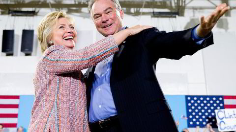Senator fra Virginia, Tim Kaine, blir Hillary Clintons visepresidentkandidat. Foto: Andrew Harnik/AP/NTB Scanpix