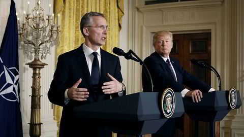 Ledende Nato-land vil helst at Jens Stoltenberg erstattes som generalsekretær så sent som i 2020. 12. april møtte generalsekretæren USAs president Donald Trump i Det hvite hus.