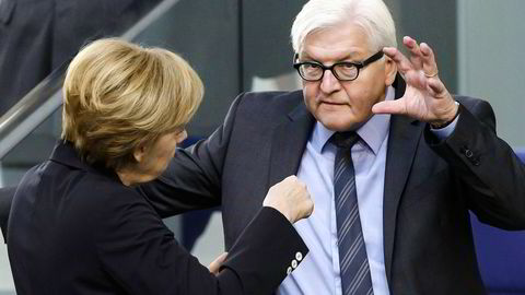 ETTERSPØR TILLIT. Tysklands utenriksminister Frank-Walter Steinmeier forventer mer av amerikanerne. Foto: Clemens Bilan, AFP/Scanpix