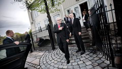 Tysklands utenriksminister Frank-Walter Steinmeier har offentlig advart mot for mye sabelrasling mot Russland. Her med Jens Stoltenberg i Oslo april 2014, før Stoltenberg begynte i Nato. Foto: Linda Næsfeldt