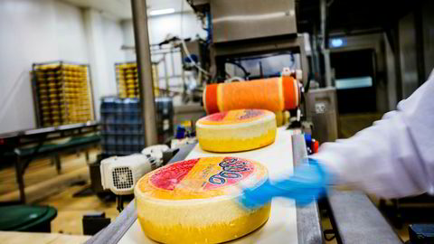 Jarlsberg ost produsert i Norge.