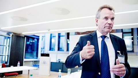 FRYKTER FORVERRING. Sparebank 1 Midt-Norge-sjef Finn Haugan setter alle bremser på for utlån til næringslivet. Samtidig økes tapsforventningene med en halv milliard kroner. Foto: Fartein Rudjord