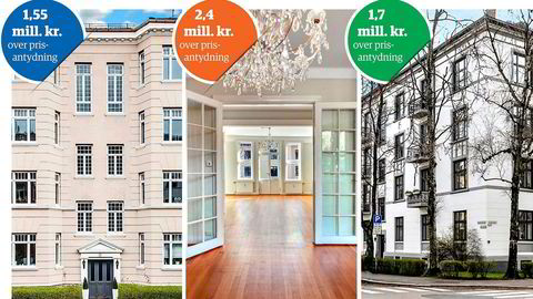 Disse leilighetene i Scønings gate, Munthes gate og Sorgenfrigata ble solgt lang over prisantydning. Foto: Nordvik & Partners/Morud & partnere/Privatmegleren Solli & Partnere