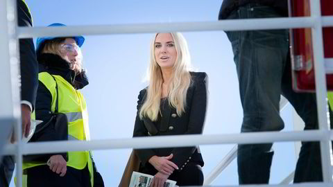 Cecilie Fredriksen trekker seg ut av Archer-styret. Hun er også styremedlem i Marine Harvest. Her fra dåpen av "With Harvest", som hun er gudmor for. Foto: Ole Morten Melgård