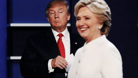 Hillary Clinton og Donald Trump har gjennomført tidenes skitneste presidentvalgkamp. Se hvor ille det kan gå med demokrati, er budskapet i Russland og Kina.  Foto: Mike Blake/Reuters/NTB Scanpix