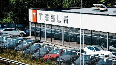 Tesla sliter for tiden med lange servicekøer. Her ved Bekkenstenveien, en av avdelingene der det har vært tilsyn.