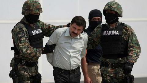 Joaquin «El Chapo» Guzman er funnet skyldig i New York. Her i Mexico City like etter den siste pågripelsen i 2016.