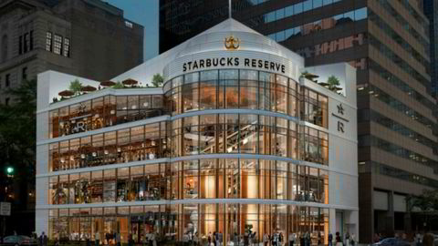 Verdens største Starbucks åpner i Chicago, USA 15. november.