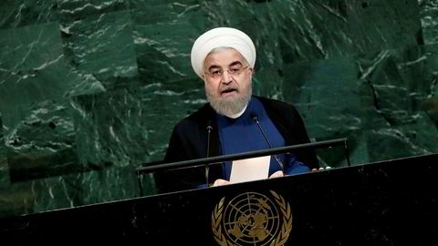 Irans president Hassan Rouhani, her i FNs generalforsamling i fjor.