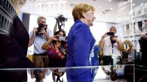 – Tilgang med humanitær hjelp er det viktigste. Men vi ble enige om ikke å utelukke ytterligere tiltak, sier Angela Merkel. Foto: John Macdougall/AFP/NTB Scanpix