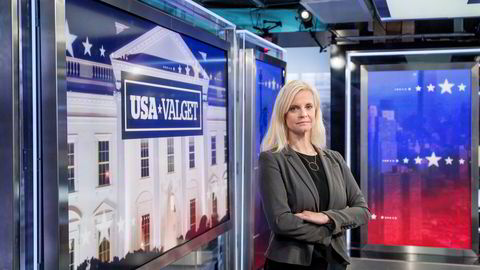 TV 2s nyhetsredaktør Karianne Solbrække her avbildet i kanalens valgstudio.