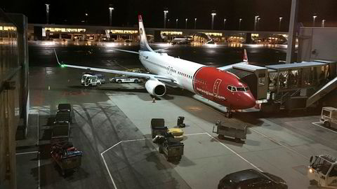 Et Norwegian-fly på Oslo lufthavn Gardermoen.
