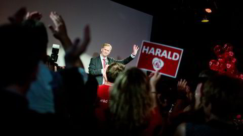 Aps byrådslederkandidat Harald Schjelderup (bildet) og KrFs Dag Inge Ulstein skal forhandle om å danne byråd i Bergen. Noen tror samarbeidet kan bli en modell for samarbeid også på nasjonalt plan. Foto: