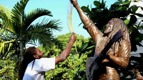 Statuen av den avdøde reggae-kongen Bob Marley befinner seg i Kingston i Jamaica. Nå har jamaicansk reggae blitt verdensarv.