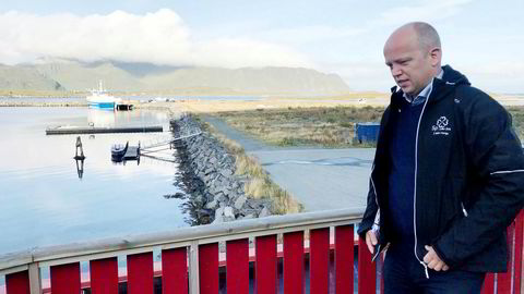 Sp-leder Trygve Slagsvold Vedum, her fotografert på valgturné i Ramberg i Lofoten.