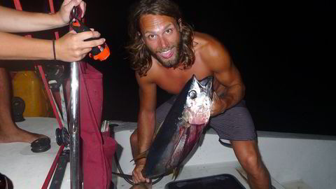 Stian Samsonsen seilte fra Panama til Colombia, der han blant annet fisket tunfisk ombord. Foto: Privat