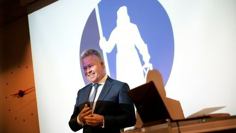 Konsernsjef Helge Leiro Baastad i Gjensidige kan glede seg over knallresultater etter årets første tre måneder.