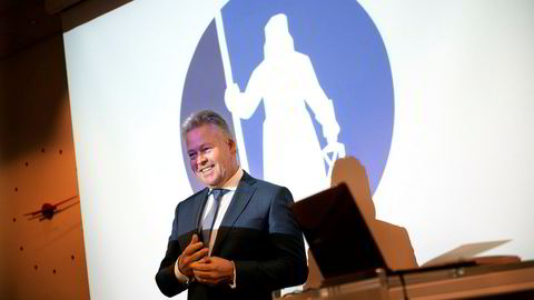 Konsernsjef Helge Leiro Baastad i Gjensidige kan glede seg over knallresultater etter årets første tre måneder.