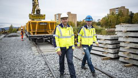 Administrerende direktør Øivind Horpestad (t.v.) i NRC Rail Group og daglig leder Robert Norbeck i NRC Rail Norge. Foto: Gunnar Blöndal
