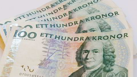 En sterk svenskekrone kan bidra til ytterligere et svensk rentekutt tirsdag, mener SEB. Foto: . AFP PHOTO/JONATHAN NACKSTRAND/ NTB SCANPIX