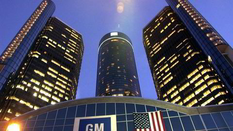 NY KRISE: Hovedkvarteret til General Motors i Detroit USA. Pressefoto: Øivind Skar