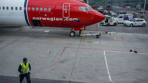Norwegian-fly på Oslo lufthavn Gardermoen.