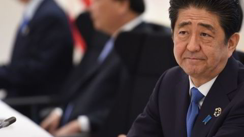 Japans statsminister Shinzo Abe er vert for møtet mellom G7-toppene og EU. Foto: Stephane De Sakutin/AFP Photo/NTB Scanpix
