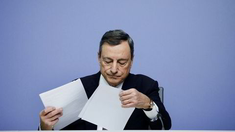 ECBs sentralbanksjef Mario Draghi legger frem rentebeslutningen for eurosonen torsdag ettermiddag.