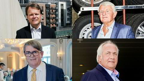 Fra øverst til venstre: Eiendomsinvestor Kim Erla, investor Egil Stenshagen, forvalter Jan Petter Sissener, og investor Torstein Tvenge.
