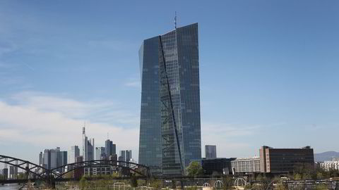ECBs kontor i Frankfurt i Tyskland. Foto: AFP/Daniel Roland/NTB SCANPIX