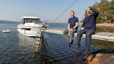 Lars Nøring (til venstre) og Erlend Ringstad er gründerne bak Kryptosekken.no. Statistikk fra tjenesten viser at nordmenn tapte stort på kryptovaluta i 2018.