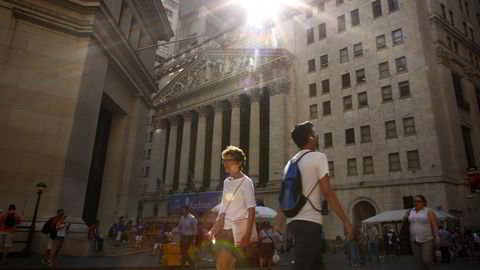 New York-børsen på Wall Street. Foto:  Kena Betancur/Getty Images/AFP/NTB SCANPIX