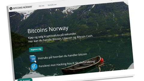 I 2018 reklamerte Bitcoins Norge for at kryptobørsen var «forsikret mot hacking hos If skadeforsikring». Skjermdump av selskapets nettsider i februar 2018.