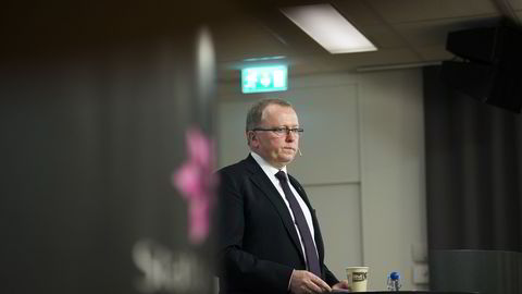 Statoil-sjef Eldar Sætre på onsdagens kvartalspresentasjon. Foto: Per Ståle Bugjerde