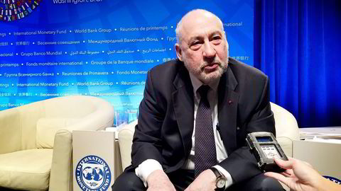 Nobelprisvinner Joseph Stiglitz vil ha en internasjonal minimumsskatt for å begrense skatteplanlegging. I helgen deltok han på et seminar om internasjonale skatteutfordringer i forbindelse med IMFs vårmøte i Washington, D.C. Foto: Kjetil B. Alstadheim