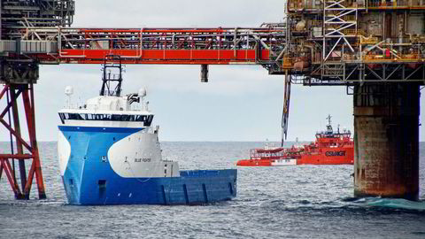 Plattformforsyningsbåten «Blue Fighter» på arbeid i Nordsjøen. Foto: Ingrid Verschuren, Blue Ship Invest