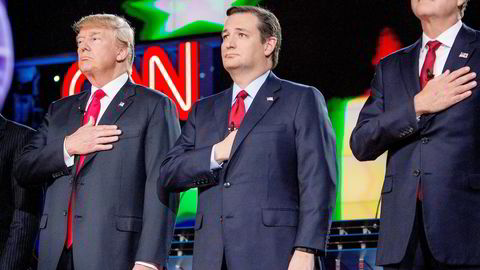De republikanske presidentkandidatene Donald Trump (fra venstre), Ted Cruz og Jeb Bush. Foto: Ørjan F. Ellingvåg