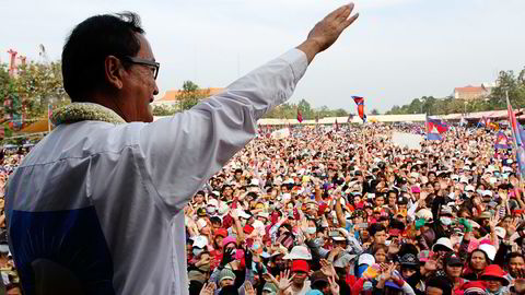 Kambodsjas statsminister Hun Sen har et enormt foretningsimperium. Foto: AFP/Charly Two