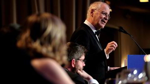 Forfatter og historiker Ron Chernow var hovedtaler under den årlige White House Correspondents Association Dinner i Washington lørdag kveld.