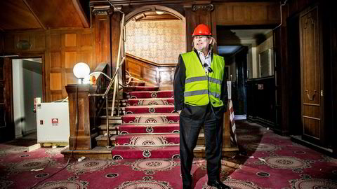 Odd Reitan restaurerer ærverdige Britannia Hotell i Trondheim. En gammel drøm er i ferd med å gå i oppfyllelse. Foto: Øyvind Nordahl Næss