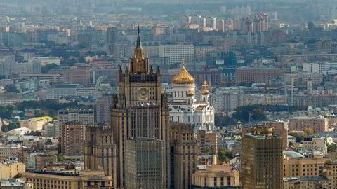 Det norske eiendomsselskapet Storm Real Estate sliter i det russiske utleiemarkedet. På dette bildet ses bygget der det russiske utenriksdepartementet holder til, med den ærverdige Frelseren Kristus-katedralen i bakgrunnen, verdens høyeste russisk-ortodokse katedral.