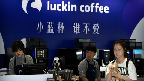 Luckin Coffee vokser raskt i Kina og aksjen debuterte på Wall Street 17. mai.
