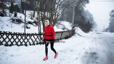 Flere ganger i uken kjører Birgit Korvald morgenøkter før jobben på Wang Toppidrettsgymnas. Helst legger hun i vei fra Langmyra rundt 200 meter unna hjemmet på Korsvoll i Oslo. Foto: Marte Christensen