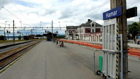 Her fra Hamar stasjon på Dovrebanen.