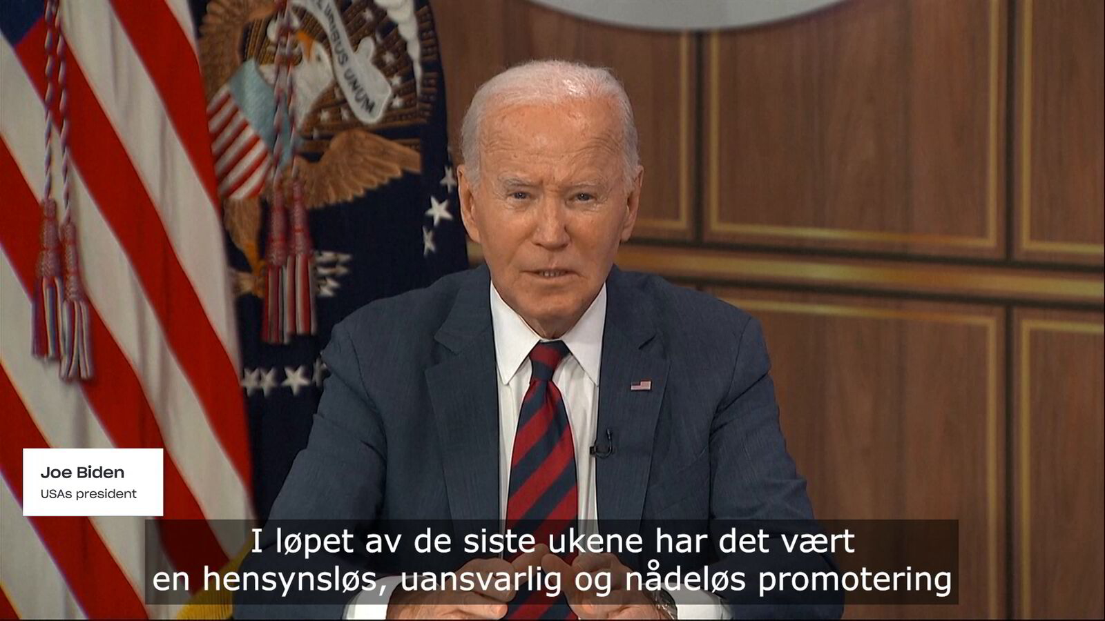 Biden hardt ut mot orkan-desinformasjonen: – For en latterlig ting å si